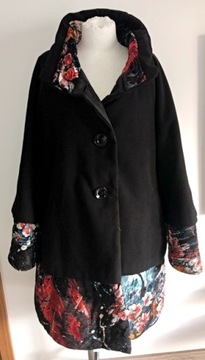 DESIGNERSKI ELEGANCKI PŁASZCZ JEAN MARC PHILIPPE DLA PUSZYSTEJ PANI 50 5XL