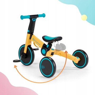 БАЛАНСОВЫЙ ВЕЛОСИПЕД KINDERKRAFT 4TRIKE 3в1 АЛЮМИНИЙ