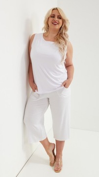 Женские летние брюки с промежностью 3/4, большие размеры