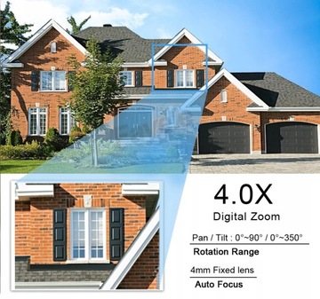 Mini Kamera IP WIFI Obrotowa Bezprzewodowa Zoomx4