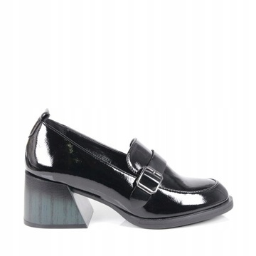 ЧЕРНЫЕ КРАСКИ ТУФЛИ НА КАБЛУКАХ VINCEZA