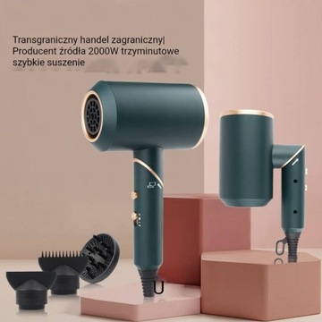 Складной ионный фен без фена 2000 Вт.