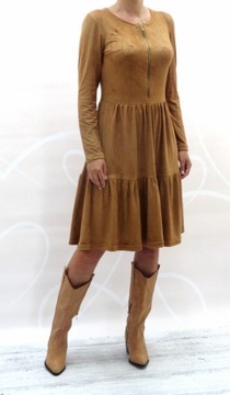 ЗАМШЕВОЕ ПЛАТЬЕ CARMEL BOHO, RALLANTS, размер 36 (34-56)