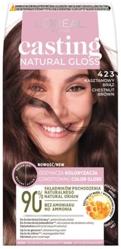 LOreal Casting Natural Gloss 423 Kasztanowy Brąz