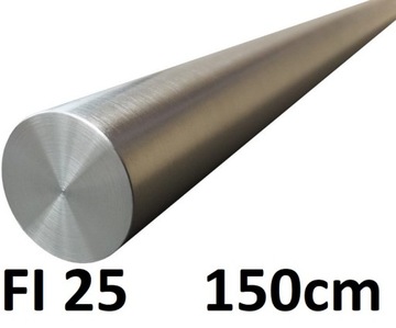 Pręt nierdzewny fi 25mm gat.1.4104 | 150cm
