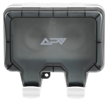 ДВОЙНАЯ НАРУЖНАЯ ЭЛЕКТРИЧЕСКАЯ РОЗЕТКА, САДОВАЯ, ВОДОНЕПРОНИЦАЕМАЯ, 230В IP66