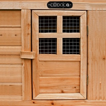 Деревянный курятник Cadoca с бегом, 2 уровня