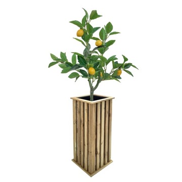 Donica drewniana wysoka 85 cm Donice nowoczesne na taras balkon przed drzwi