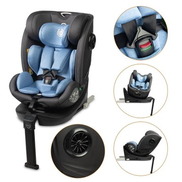 PROFESJONALNY FOTELIK SAMOCHODOWY OBRÓT 360 FORTIS I-SIZE BLUE (40-150)