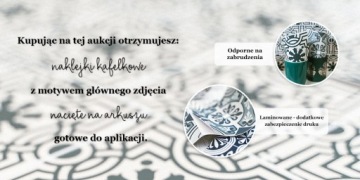 Набор декоративных наклеек 20х20 белых и черных, 24 шт.