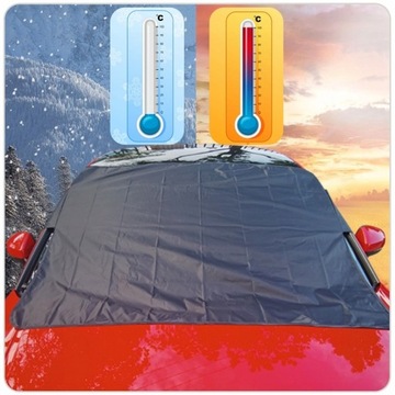 Mata antyszronowa anty sniegowa na szybę z magnesami 170x120cm + uszy