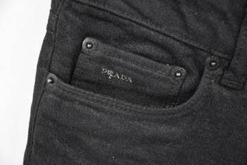 Prada Waxed zip denim jeans spodnie damskie 28/32