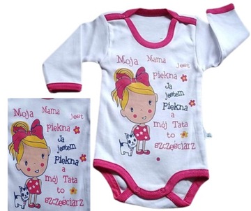 Body długi rękaw MOJA MAMA JEST PIĘKNA