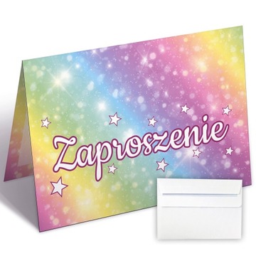 Zaproszenia dla Dzieci Dziecięce Urodzinowe Tęczow