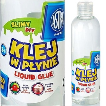 KLEJ DO SLIME GLUTÓW W PŁYNIE TRANSPARENTNY ASTRA BEZBARWNY 250ml MOCNY