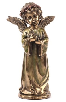 ŚLICZNA FIGURKA ANIOŁKA ANIOŁEK ANIOŁ z GOŁĄBKIEM