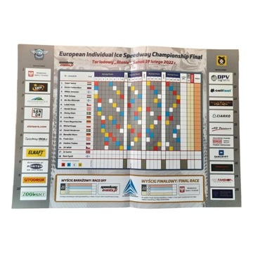 PROGRAM ŻUŻLOWY ICE SPEEDWAY SANOK 19-20.02.2022