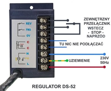 Мотор-редуктор 230 В 370 Вт с регулятором 4-50 об/мин