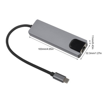 АДАПТЕР-концентратор RJ45 USB HDMI PD MACBOOK