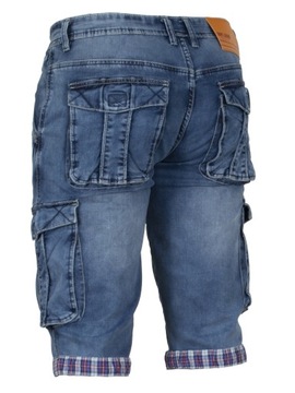 Krótkie spodnie męskie bojówki W:39 102 CM spodenki jeans