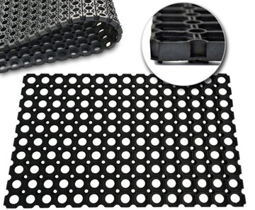 WYCIERACZKA POD DRZWI GUMOWA ZEWNĘTRZNA AŻUROWA MATA GRUBA BUTY 100X150CM