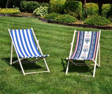 Деревянный пляжный шезлонг, СОБСТВЕННЫЙ ЛОГОТИП, надпись