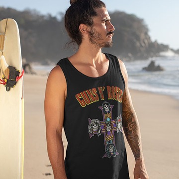 TANK TOP HORROR/ROCK GUNS N ROSES CROSS ARCH