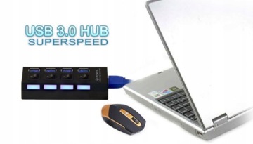 РАЗДЕЛИТЕЛЬ ПОРТ РАЗДЕЛИТЕЛЬ АКТИВНЫЙ USB-ХАБ РАЗДЕЛИТЕЛЬ 4X USB 3.0