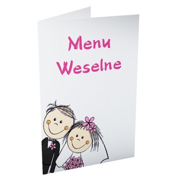 MENU WESELNE NA WESELE ŚLUB PLAN WESELA HUMORYSTYCZNE ZABAWNE 10 SZTUK