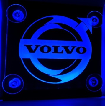 Угловая светодиодная вывеска VOLVO LOGO - 1 шт. - Угловая вывеска 15x15 см