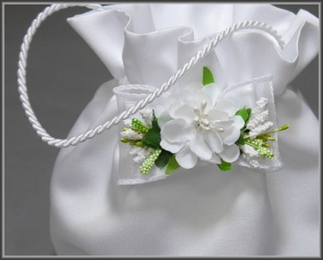 Набор для причастия: атласный мешочек + капельница для причастной свечи.