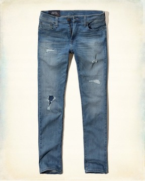 Jeansy ABERCROMBIE Hollister A&F Skinny 32/34