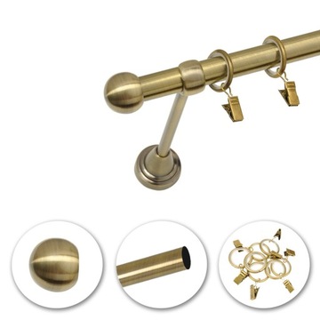 Karnisz pojedynczy nad okno 300 cm 19 mm SOLID