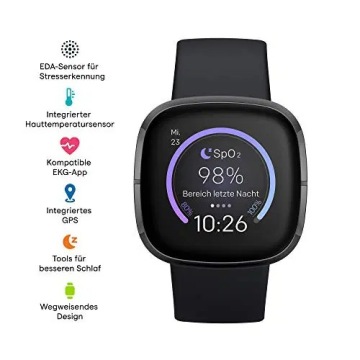 Усовершенствованные умные часы Fitbit Sense: контролируйте здоровье сердца и справляйтесь со стрессом