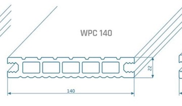 Композитная террасная доска WPC WINFLOOR, полированная, 220 см