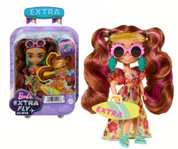 BARBIE EXTRA FLY MINIS Lalka PLAŻOWA + akcesoria