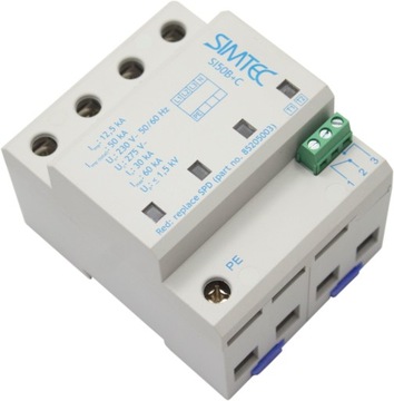 OGRANICZNIK PRZEPIĘĆ 50kA T1+T2 SIMET