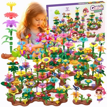 Klocki kwiaty DO BUDOWY KWIATOWEGO OGRODU Flower Garden zestaw XXL 322 el