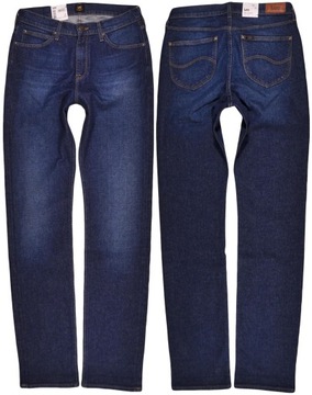 LEE spodnie HIGH WAIST straight BLUE jeans NEW STRAIGHT _ W27 L31