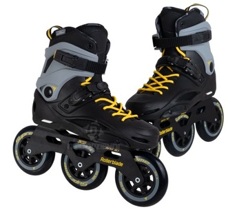 Роликовые коньки Rollerblade RB 110 3WD Black Saffron Yellow 44,5