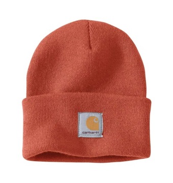 Ciepła Zimowa Czapka marki Carhartt / Legendarne Beanie / Black/white