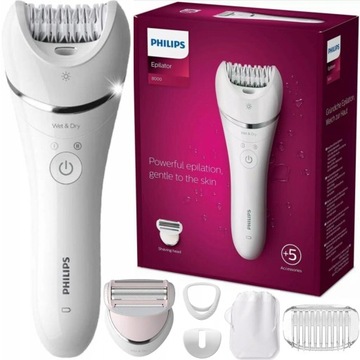 DEPILATOR DAMSKI PHILIPS BRE710 + GOLARKA + ETUI