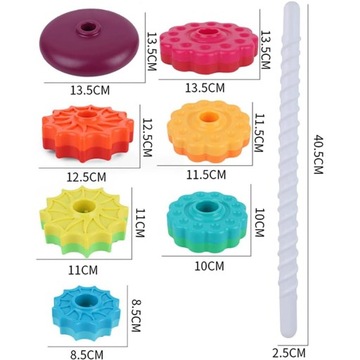 ОБРАЗОВАТЕЛЬНАЯ ПИРАМИДА СКРУЧЕННАЯ БАШНЯ ВУПИ-ПАЗЛ ДЛЯ ДЕТЕЙ