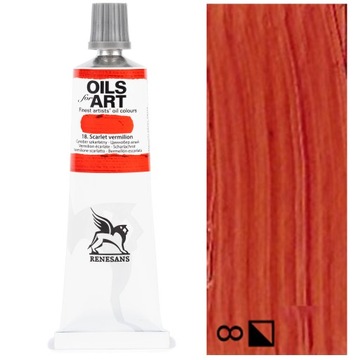 Farba Olejna OILS FOR ART artystyczne Renesans 60ml 18 CYNOBER SZKARŁATNY