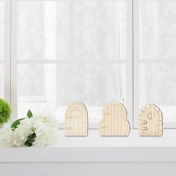 Wooden fairy door 48 door 48 window fairy decoration