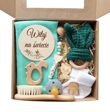 Prezent dla niemowlaka Gift Box Baby Shower KOLORY