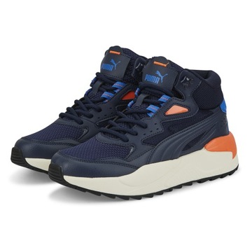 Buty zimowe młodzieżowe Puma X-Ray Speed Mid WTR ocieplane granatowe 37