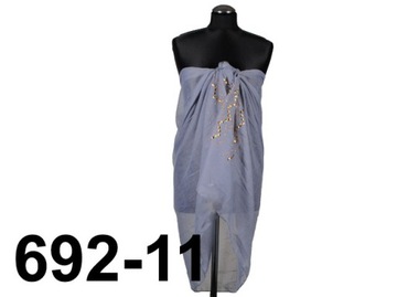 PAREO PLAŻOWE Z DŻETAMI - LEKKIE PRZEWIEWNE - 692-11