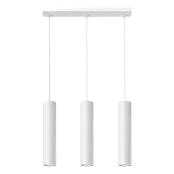 Lampa wisząca LAGOS 3 biały potrójny zwis Sollux