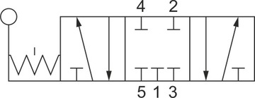 ПНЕВМАТИЧЕСКИЙ КЛАПАН 5213C LL90 5/3 G1/8 С РЫЧАГОМ